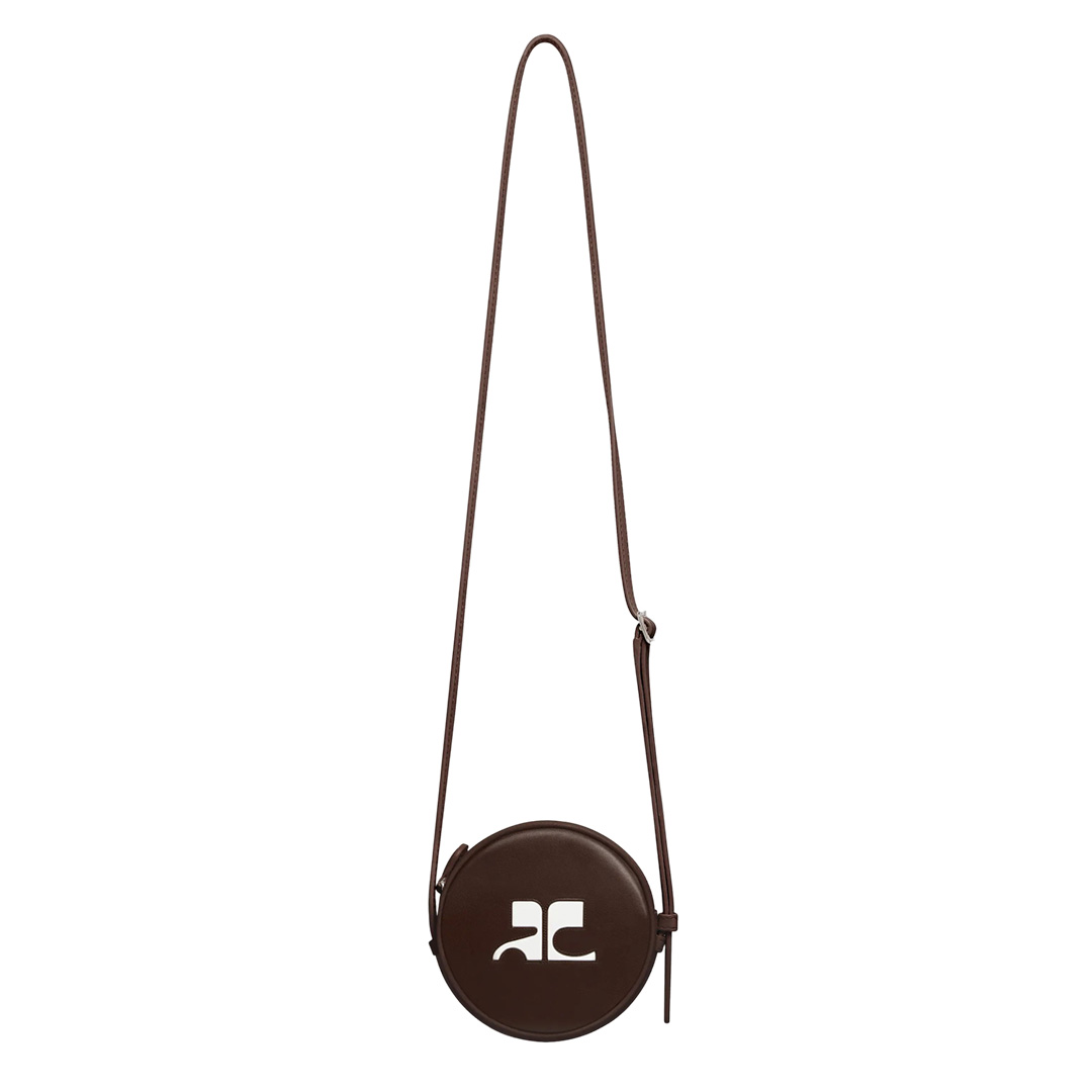 ☆人気☆【Courreges】☆ロゴ ミニ レザー ボウリングバッ.グ☆ Courrèges ボーリング レザーミニバッグ | ブラック | FARFETCH JP